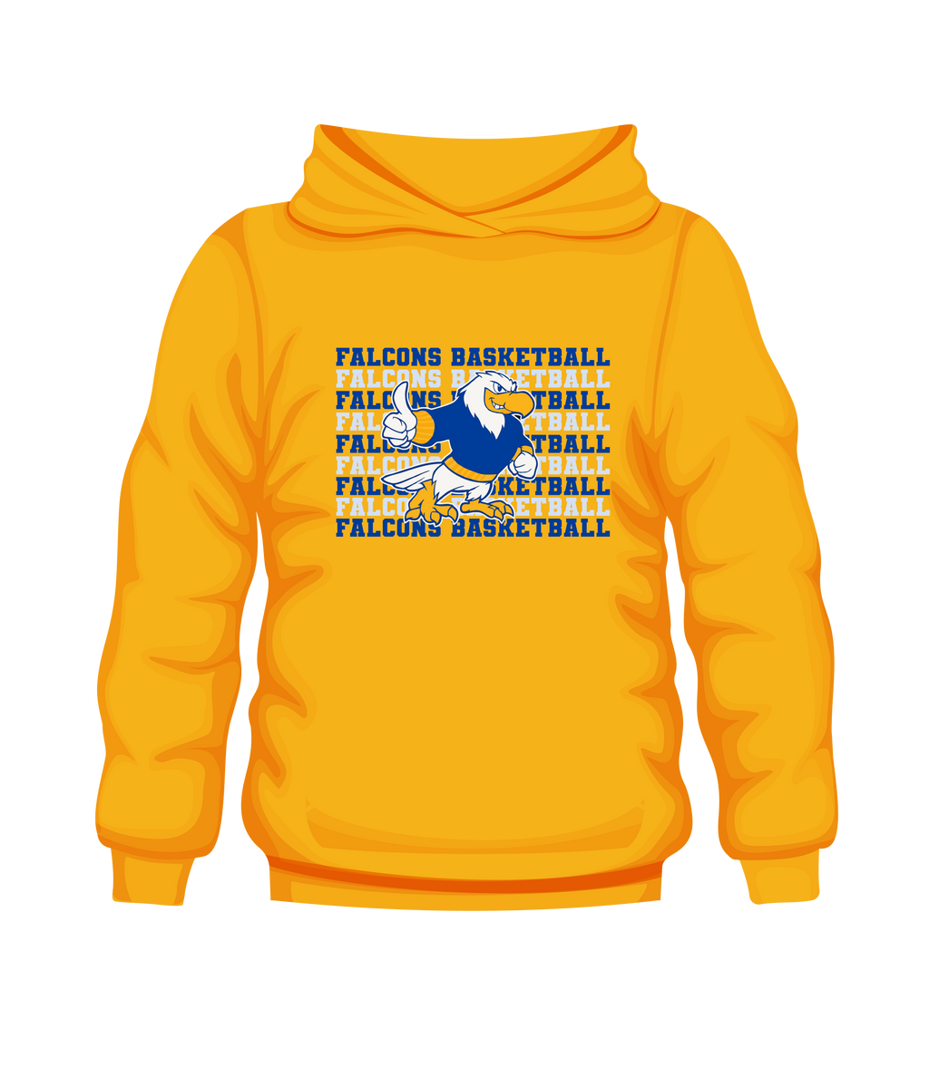 Falcons Basketball Words Hoodie
