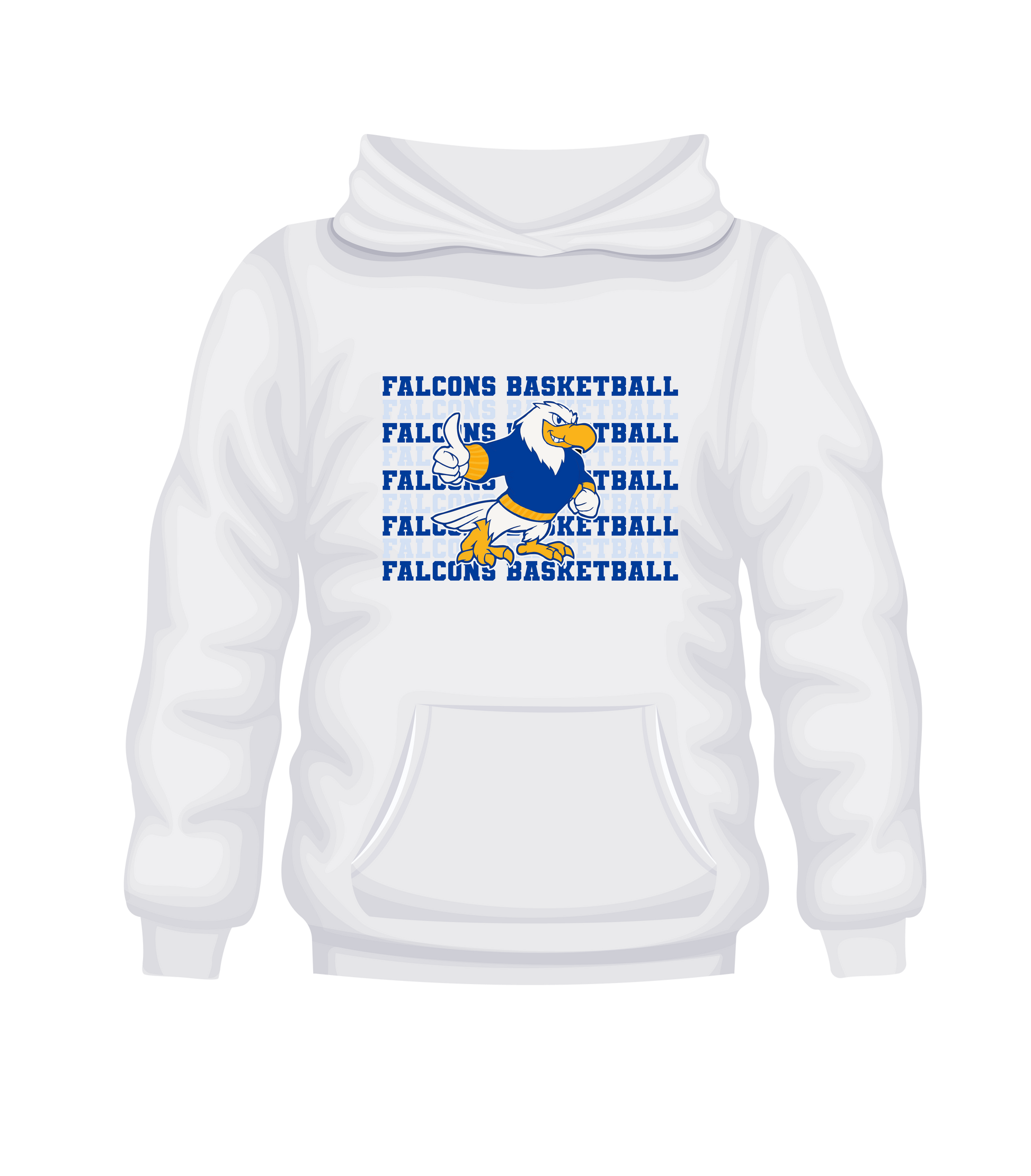Falcons Basketball Words Hoodie